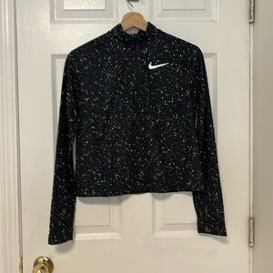 Nike Youth Athletic Zip Long Sleeve Space Print Size XL
